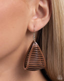 Paparazzi Accessories In and OUTBACK - Brown Earring