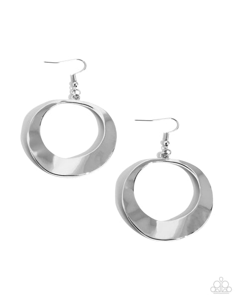 Paparazzi Accessories Urban Eclipse - Silver Earring