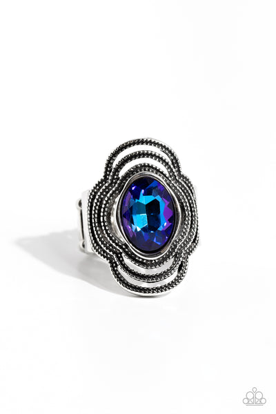 Paparazzi Accessories Entrancing Edge - Blue Ring