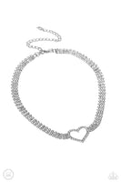 Paparazzi Accessories Rows of Romance - White Choker Necklace