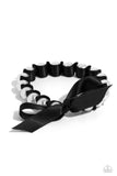 Paparazzi Accessories Ribbon Rarity - Black & Pearl Bracelet