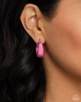 Paparazzi Accessories Colorful Curiosity - Pink Hoop Earring