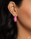 Paparazzi Accessories Colorful Curiosity - Pink Hoop Earring