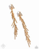 Paparazzi Accessories  Linear Landmark - Gold Earring