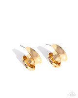 Paparazzi Accessories Curly Cadence - Gold Hoop Earring