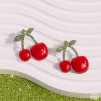 Paparazzi Accessories Charming Cherries - Red Earring