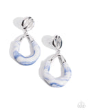 Paparazzi Accessories High-Sheen Swirls - Blue Earring