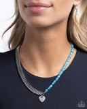 Paparazzi Accessories Squared Sweetheart - Blue Necklace