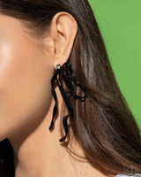 Paparazzi Accessories Trendy Tapestry - Black Earrings