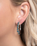 Paparazzi Accessories Ritzy Reputation - Blue Hoop Earring