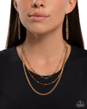 Paparazzi Accessories Mismatched Magic - Orange and Gold Necklace