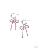 Paparazzi Accessories Whispering Whimsy - Pink Bow Earrings