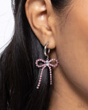 Paparazzi Accessories Whispering Whimsy - Pink Bow Earrings