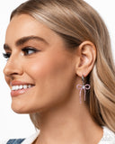 Paparazzi Accessories Whispering Whimsy - Pink Bow Earrings