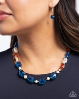 Paparazzi Accessories Crackling Chic - Blue Necklace