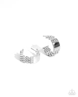 Paparazzi Accessories Interlocked Immunity - Silver Hoop Earring