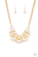 Paparazzi Accessories Challenge Accepted Gold/Pearl Necklace