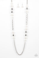 Paparazzi Accessories Uptown Talker White Necklace Set