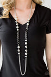 Paparazzi Accessories Uptown Talker White Necklace Set