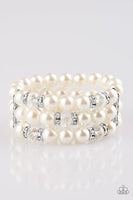 Paparazzi Accessories Undeniably Dapper White Bracelet