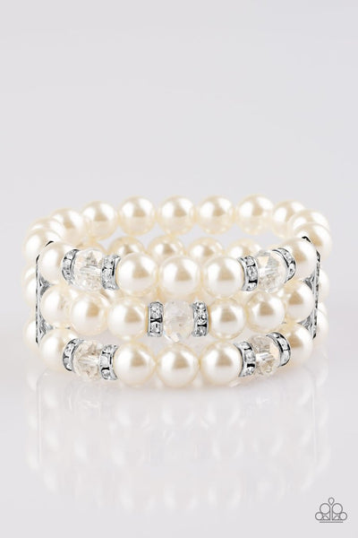 Paparazzi Accessories Undeniably Dapper White Bracelet