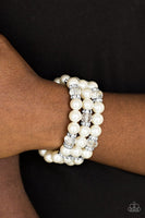 Paparazzi Accessories Undeniably Dapper White Bracelet