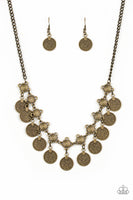 Paparazzi Accessories Walk the Plank Brass Necklace Set