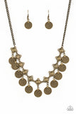 Paparazzi Accessories Walk the Plank Brass Necklace Set