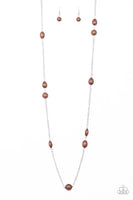 Paparazzi Accessories Pacific Piers - Brown Necklace Set