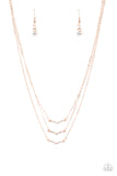 Paparazzi Accessories Pretty Petite - Rose Gold Necklace Set