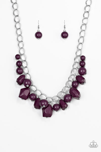 Paparazzi Accessories Gorgeously Globetrotter Purple Necklace Set