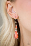 Paparazzi Accessories Courageously Canyon - Orange Earrings