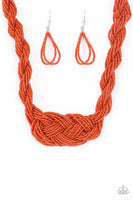 Paparazzi Accessories A Standing Ovation - Orange Necklace Set