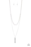 Paparazzi Accessories Keep Your Eye on the Pendulum Silver Necklace Set