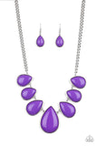 Paparazzi Accessories Drop Zone Purple Necklace