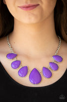 Paparazzi Accessories Drop Zone Purple Necklace