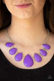 Paparazzi Accessories Drop Zone Purple Necklace