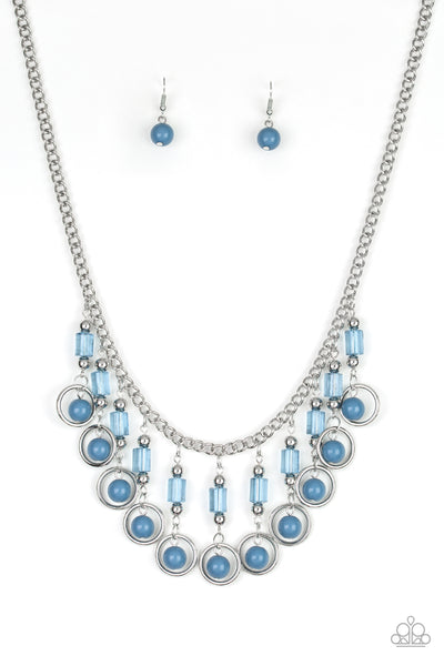 Paparazzi Accessories Cool Cascade Blue Necklace Set