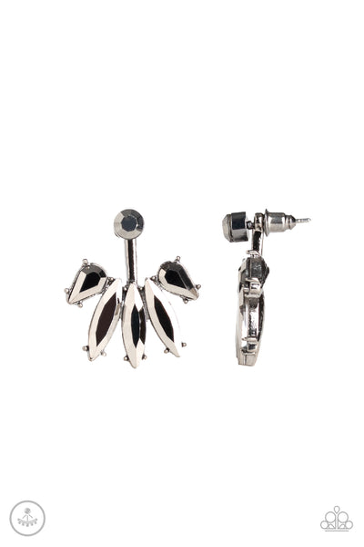 Paparazzi Accessories Stunningly Striking Black Post Earring