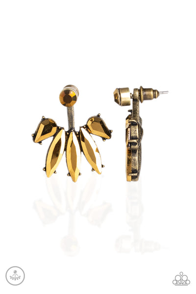 Paparazzi Accessories Stunningly Striking Brass Post Earring