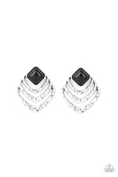 Paparazzi Accessories Rebel Ripple - Black Earring