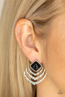 Paparazzi Accessories Rebel Ripple - Black Earring