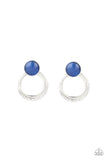 Paparazzi Accessories Glow Roll - Blue Earrings