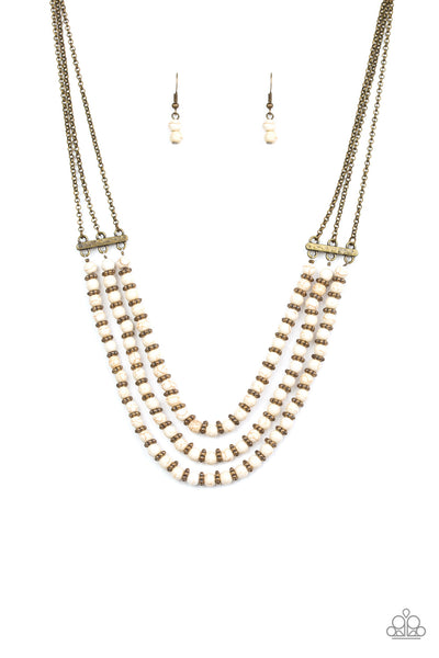 Paparazzi Accessories Terra Trails - White Necklace Set