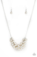 Paparazzi Accessories Grandiose Glimmer White Necklace Set