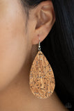 Paparazzi Accessories CORK It Over Silver Earring
