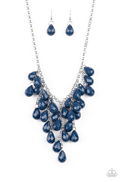 Paparazzi Accessories Serenely Scattered Blue Necklace Set