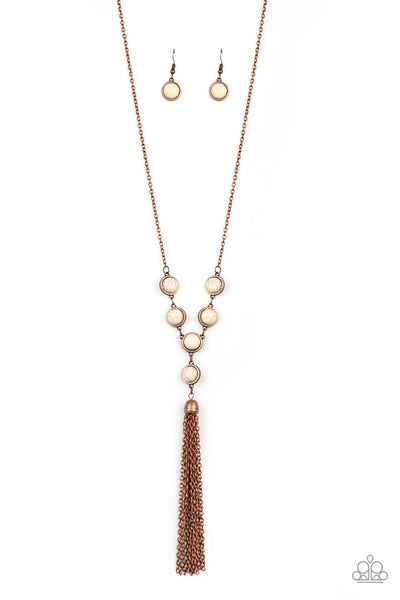 Paparazzi Accessories Rural Heiress Copper Necklace Set