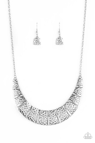 Paparazzi Accessories Metallic Mechanics Silver Necklace Set