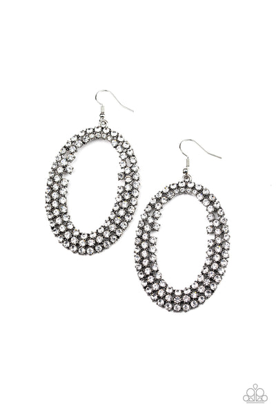 Paparazzi Accessories Radical Razzle White Earring - Life of the Party